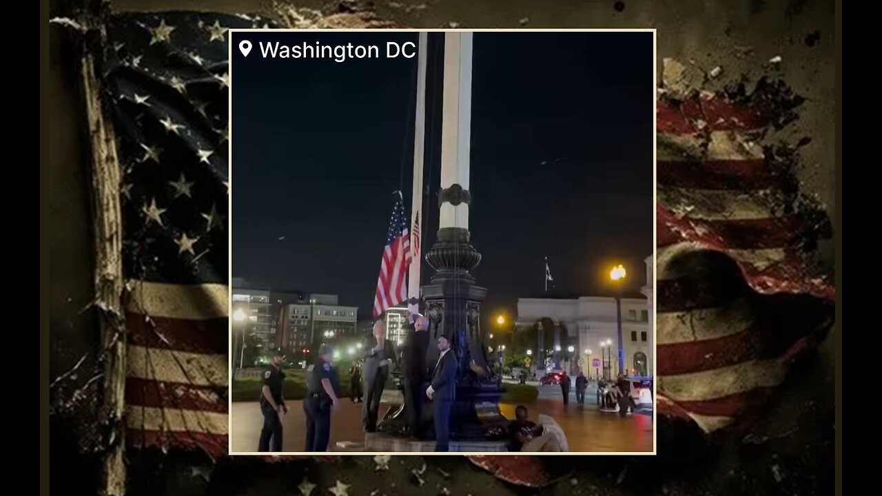 Spkr Johnson & Several GOP Reps Replace American Flags Burned by Rioters