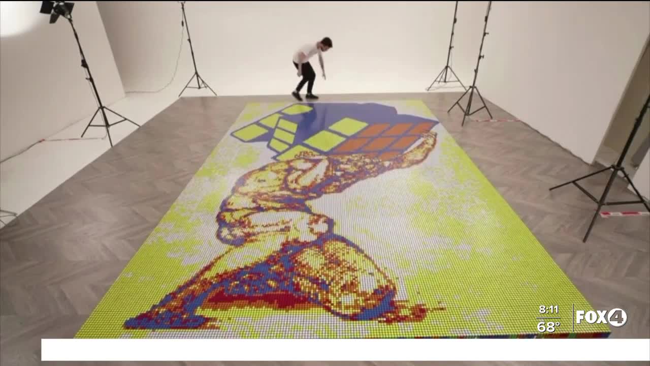 Worlds largest Rubik's cube mosaic