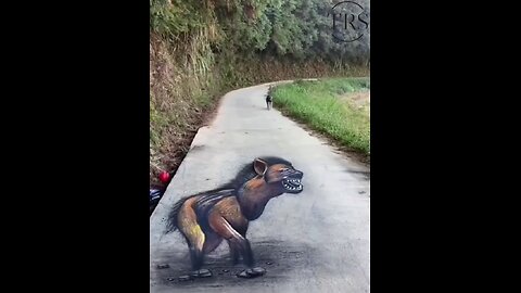 Oo 😲😲😲 Superb road painting