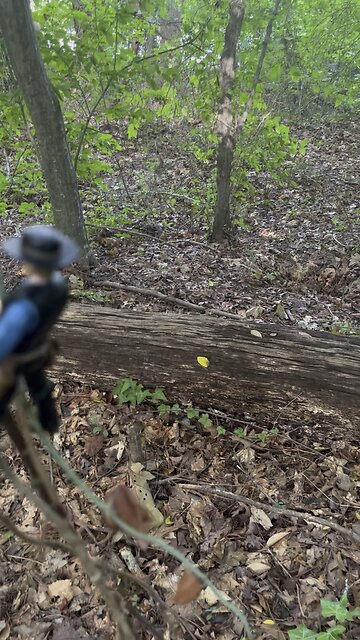 Clay does his best Tarzan / George of the Jungle Impression