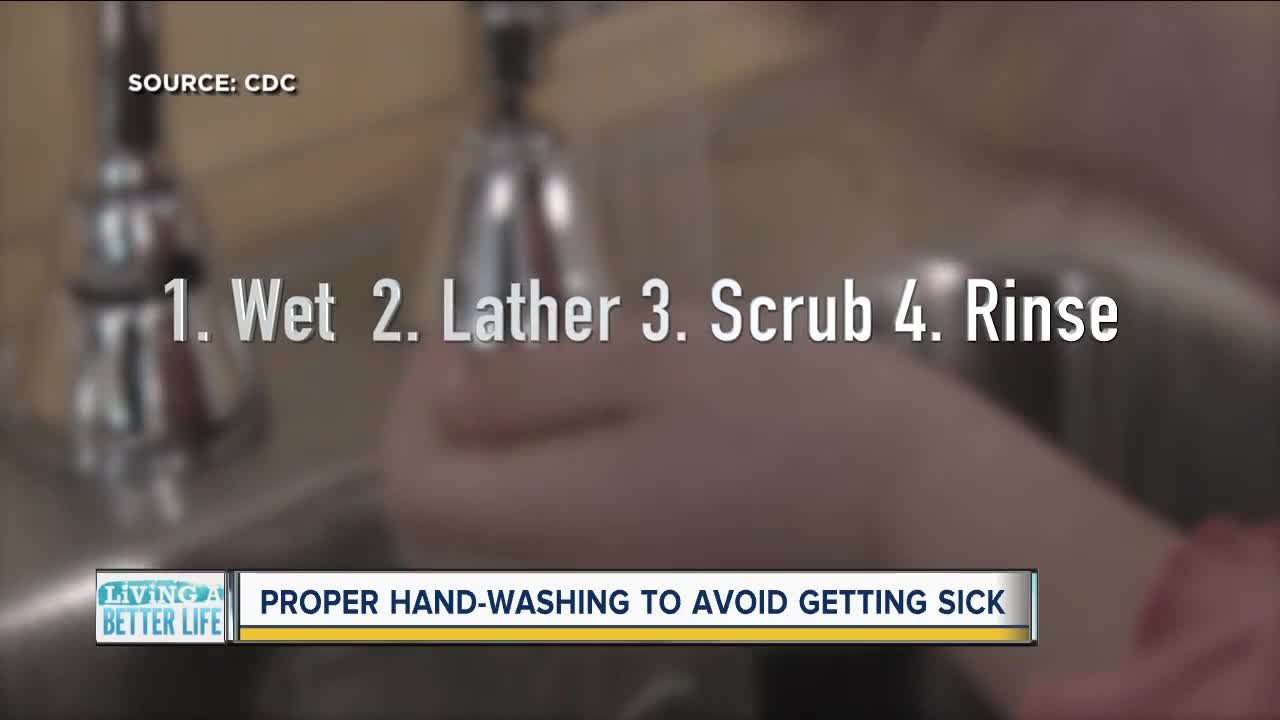 Proper hand-washing to avoid getting sick