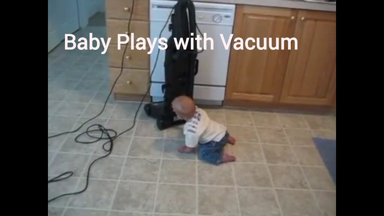 Baby Plays with Vacuum