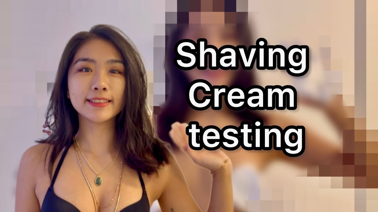 4K| Foam applying on skin |Product testing shaving cream