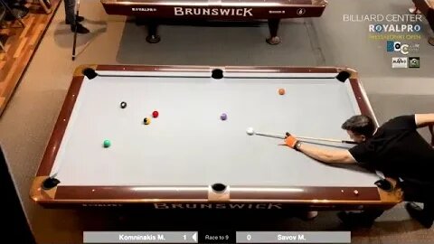 Marios Komninakis vs Martin Savov at Billiard Center 9ball Open Thessaloniki