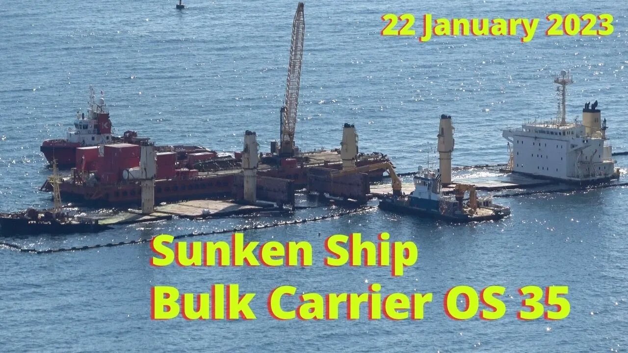 Bulk Carrier OS 35 Zoomed in Footage and Update 22 Jan 2023