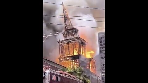 CATHOLIC CHURCH🔥⛪️🔥BURN DOWN IN CHILE🇨🇱⛪️🔥💫