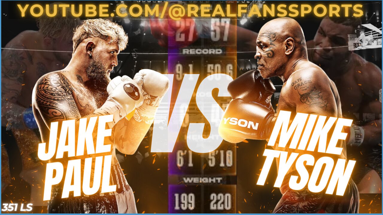 JAKE PAUL "EL GALLO" vs "IRON" MIKE TYSON || THE MAIN EVENT _ WATCH-PARTY LIVE | REAL FANS SPORTS