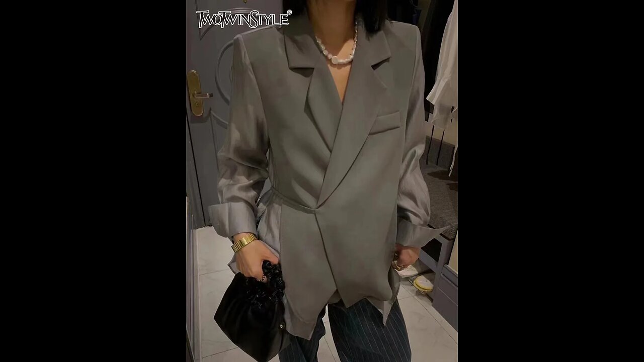 TWOTWINSTYLE Spring Fashion Solid Blazer For Women