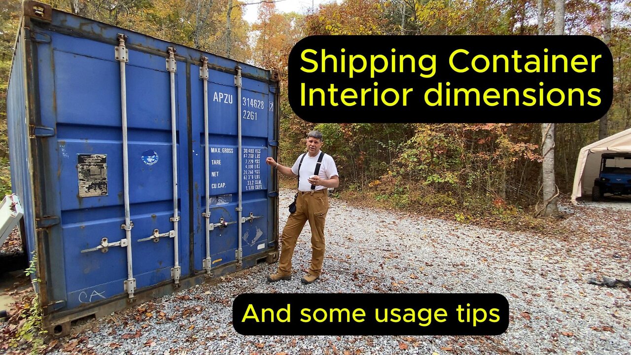 Shipping Container Internal Dimensions and usage tips. It's not 8ft wide!! And use magnets!!