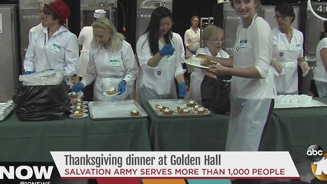 Thanksgiving dinner at Golden Hall