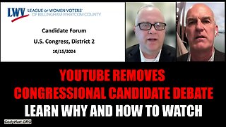 YOUTUBE REMOVES CONGRESSIONAL DEBATE