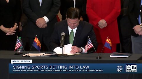 Gov. Ducey signs bill legalizing sports betting in Arizona