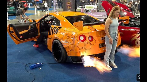 Supercars Revving at Car Show - LOUD SVJ, GT-R R35 Catches FIRE, Regera, Top Secret Supra