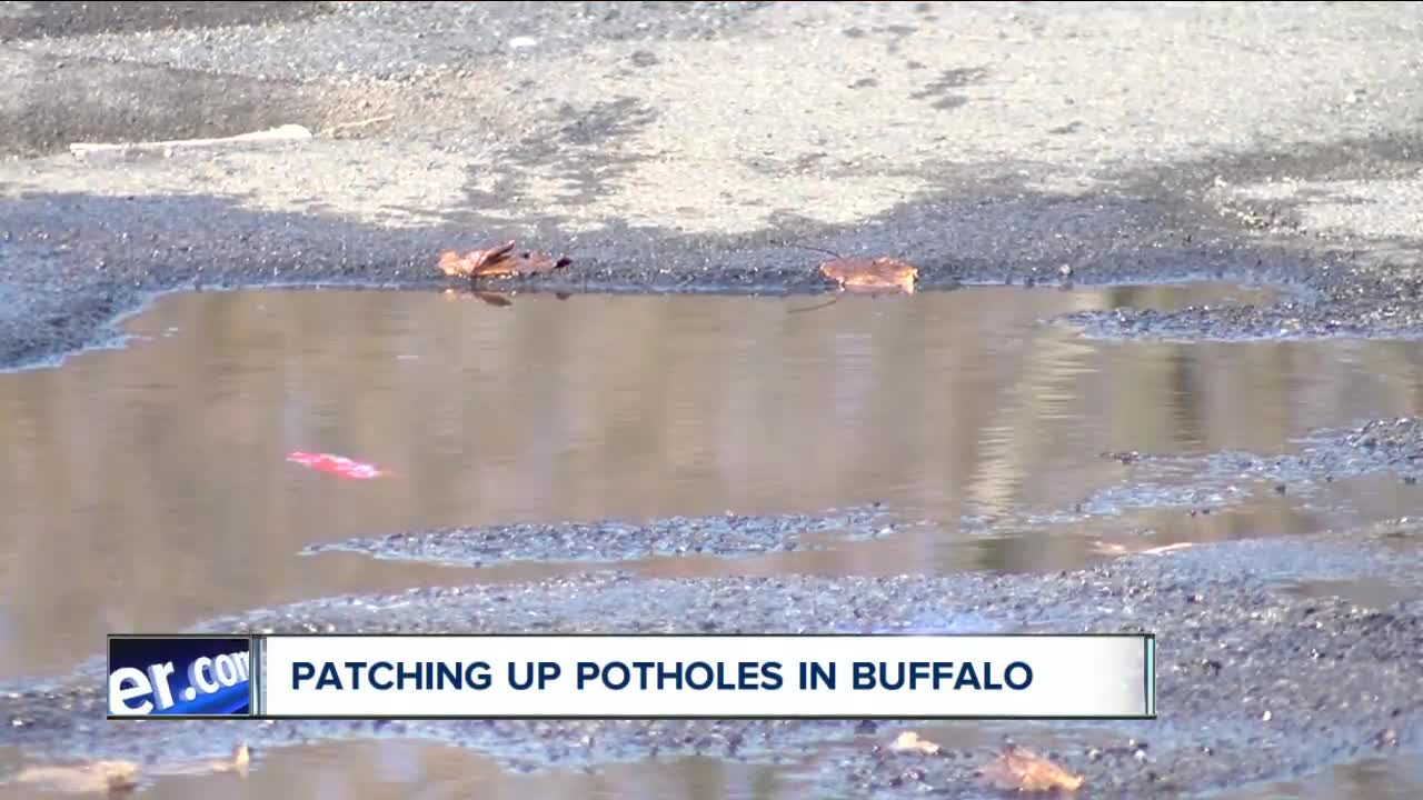 Where are people reporting the most, and the worst, potholes in Buffalo?