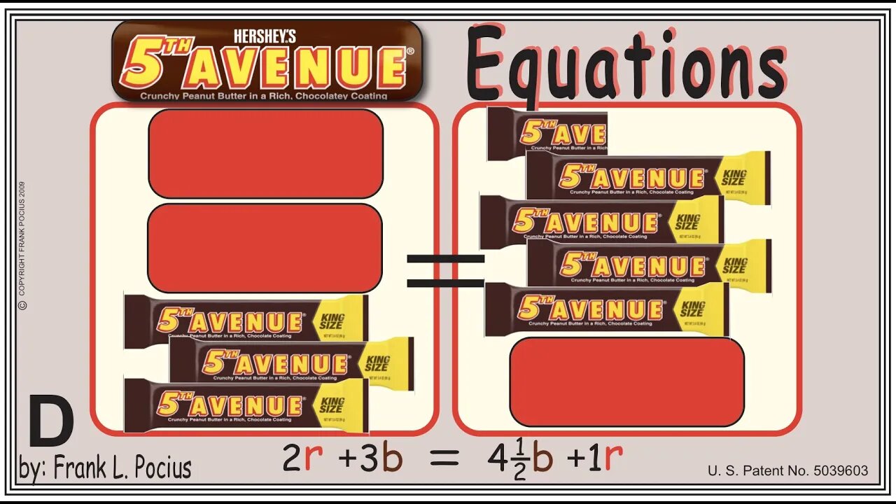 D2_FIFTH AVENUE(notation) 2r+3b=4.5b+1r _ SOLVE BASIC EQUATIONS _ SOLVE BASIC WORD PROBLEMS