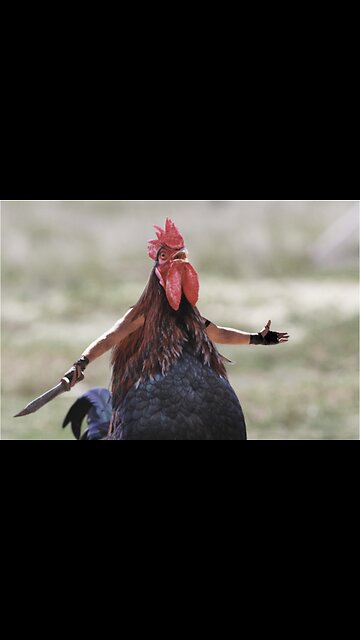Rise & Shine I'm Up Early (Cultfigga TV voice) Rooster meme