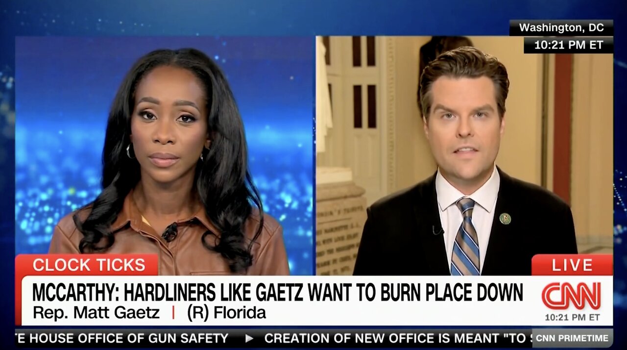 Matt Gaetz on CNN: If McCarthy Embraces a Clean CR, We Vacate Him