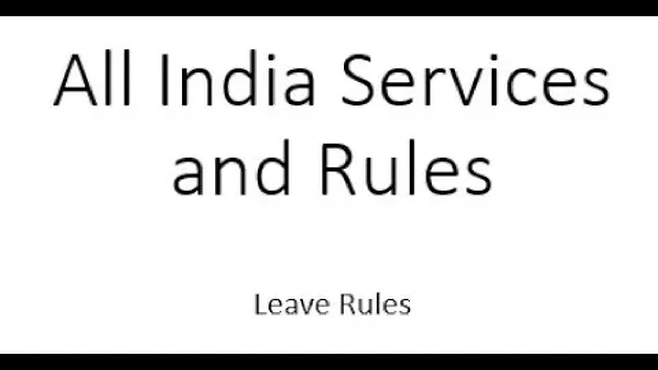 Leave allowed in IAS