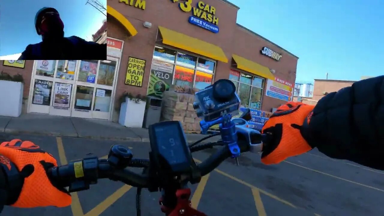 eAHORA X5 EBIKE : BIKE PATH RIDE & ERRANDS IN THE COLD : DUAL ACTION CAM VIEW : 4K POV : PT.2