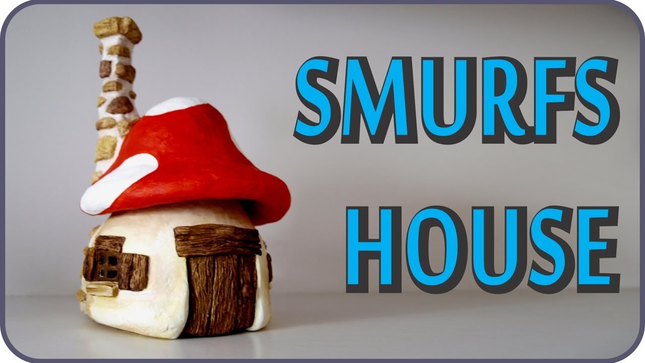 ❣DIY Smurfs Mushroom House Jar❣