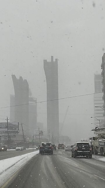 Spring Snowfall in Toronto Canada 2024