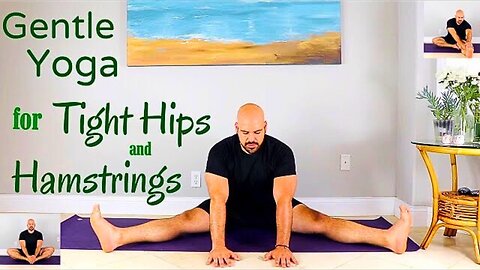 Gentle Yoga for Tight Hips and Hamstrings - Yoga on the Ground - 40 Minute Class