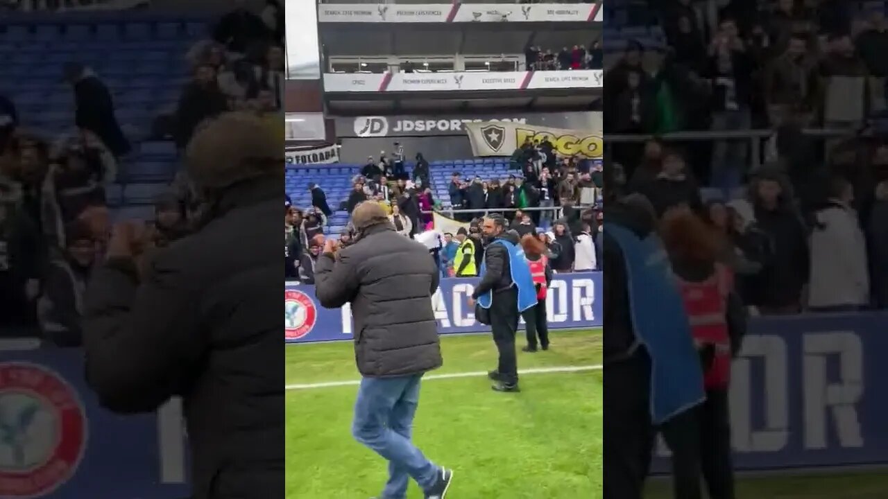 John Textor cumprimentando torcedores do Botafogo na Inglaterra