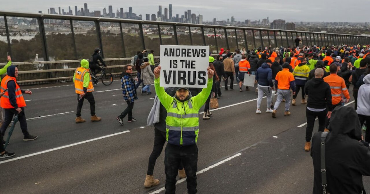 Aussie Tradie Melbourne Protest September 2021