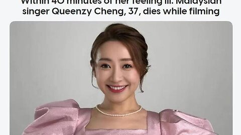 Malaysian Actress Queenzhy Cheng (37) Dies While Filming...