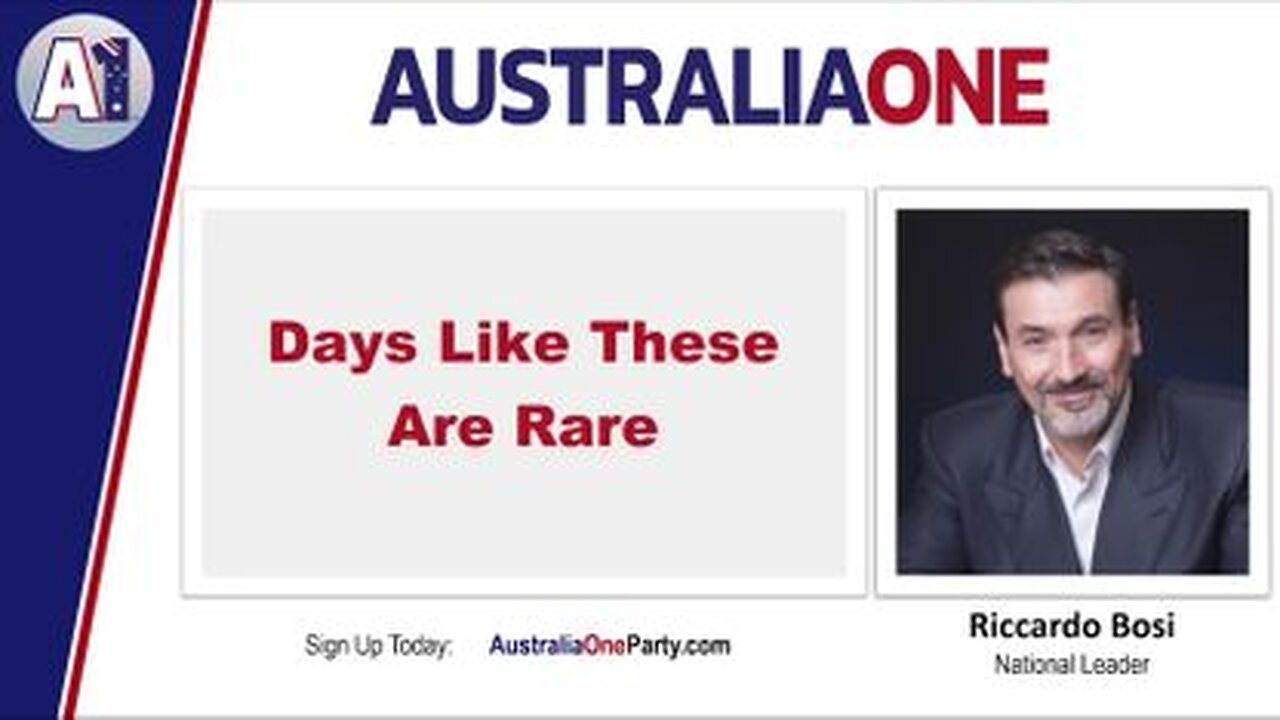 Riccardo Bosi: Australians, Get To Canberra Now. Nothing Else Matters. - 2/3/22