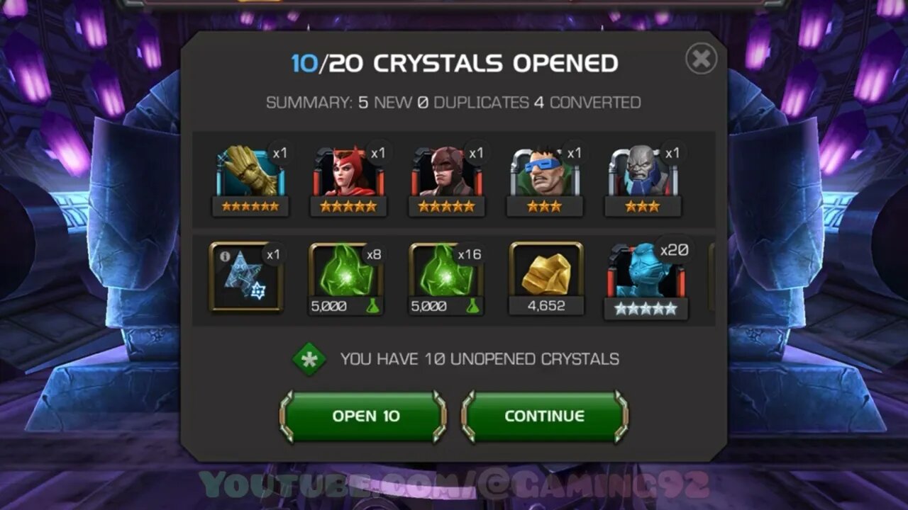 Cavalier Nexus Crystals opening #gaming92 - Cavalier Nexus #Marvel #Spider #MCOC #Gaming92 #Trading