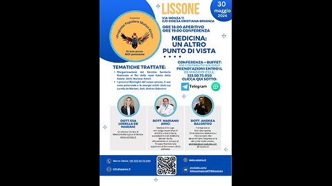 MEDICINA: UN ALTRO PUNTO DI VISTA - LISSONE 30 MAGGIO 2024