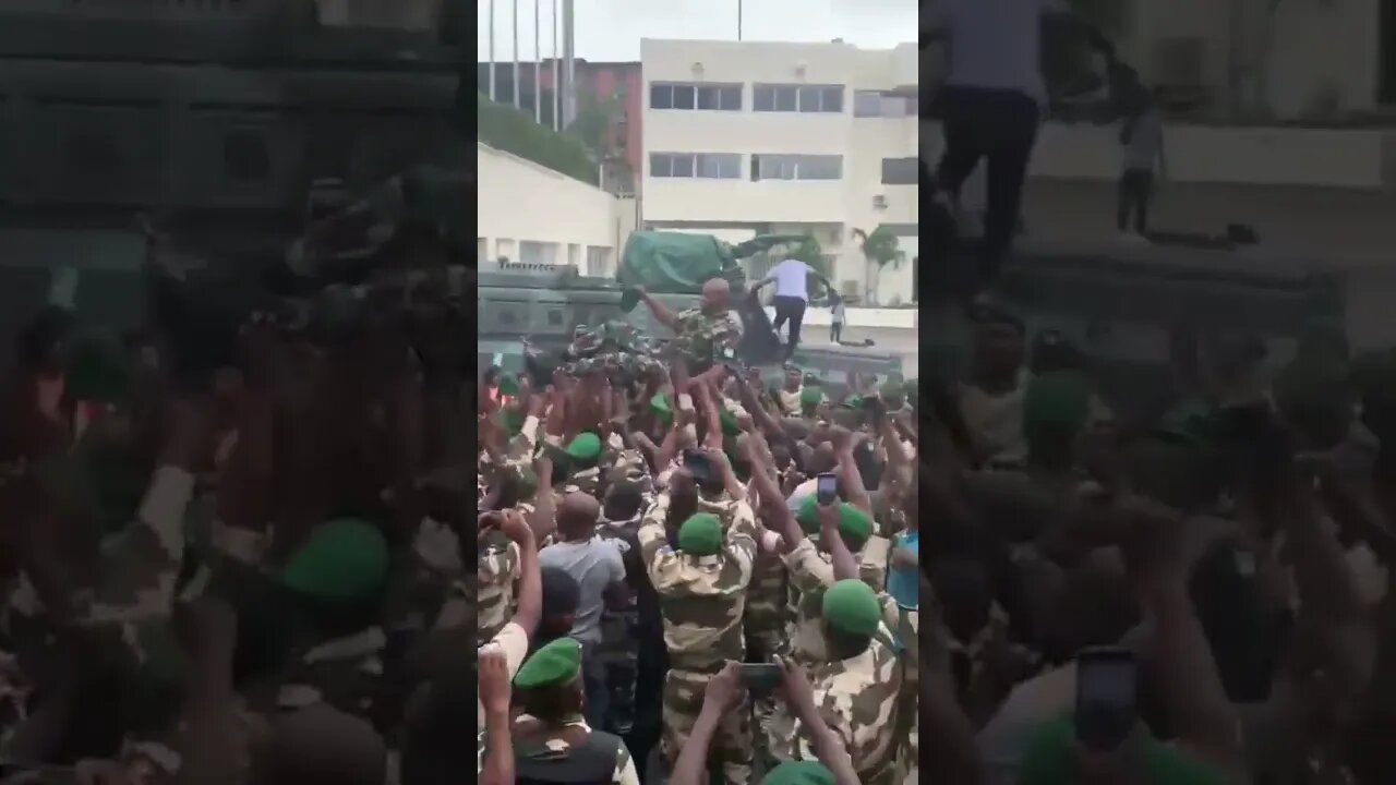 Gabon today after a successful Coup
