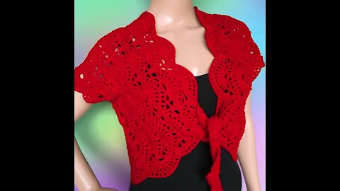 Amazing red bolero pattern