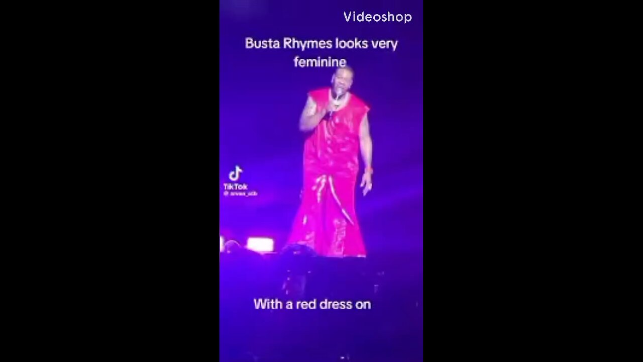 Rapper fruity rhymes wearing a red dress in the ATL on stage / Michael Rubin defends meek mill