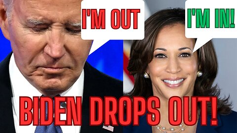 JOE BIDEN DROPS OUT THE RACE! KAMALA HARRIS STEPS UP!?