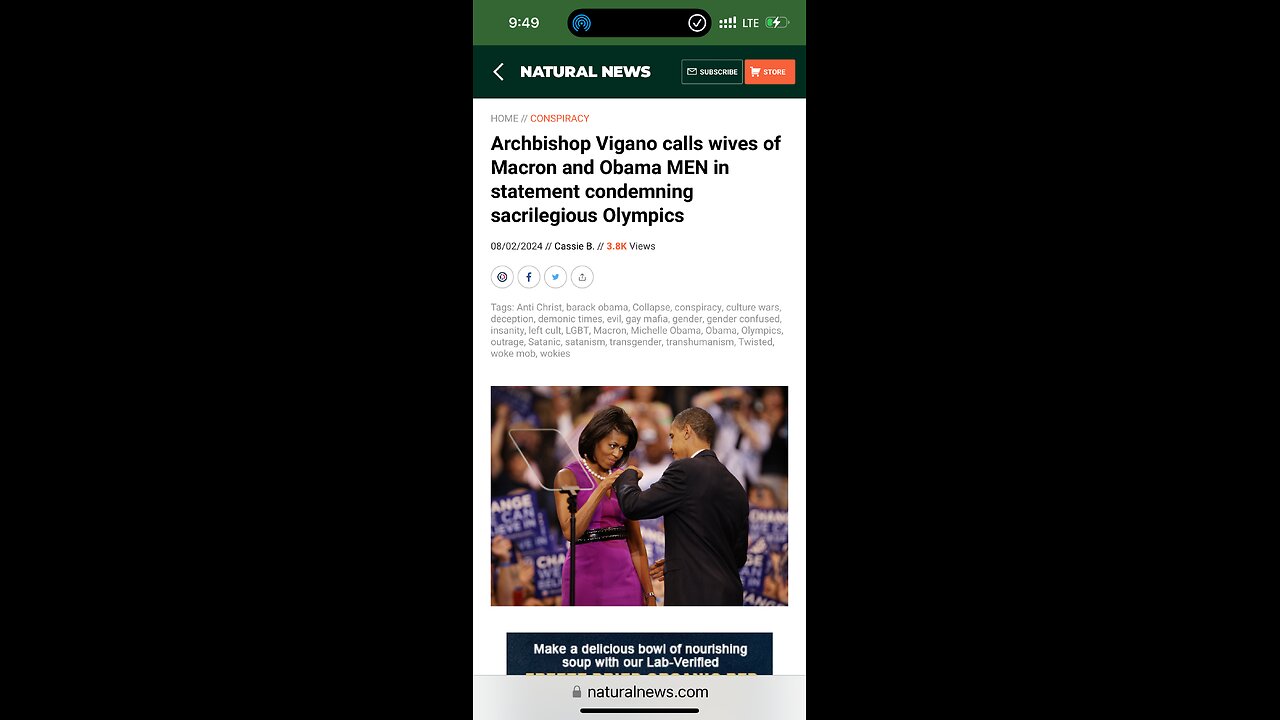 Archbishop Vigano calls wives of Macron and Obama MEN in statement condemning sacrilegious Olympics…