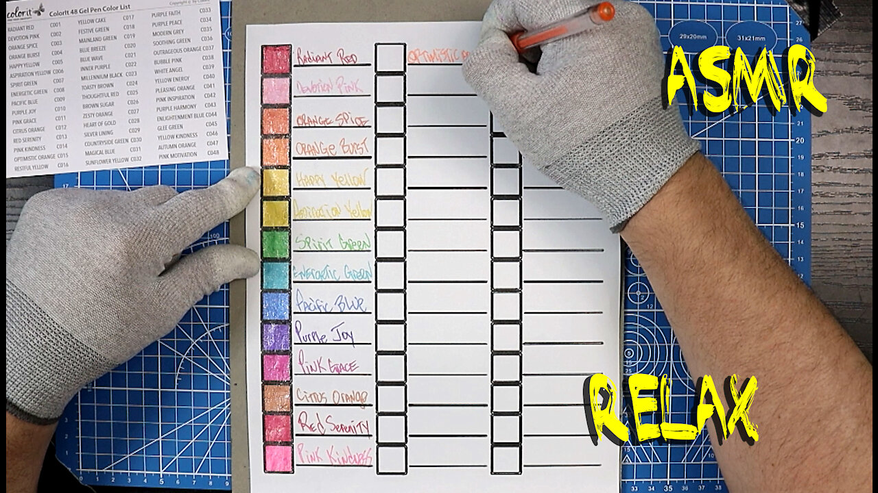 ASMR Gel Color Pens Test