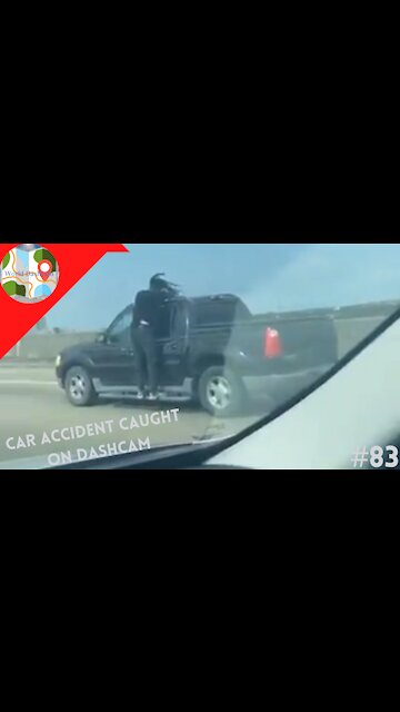 Man Kicked Out Of Truck HANGS ON For Dear Life - Dashcam Clip Of The Day #83
