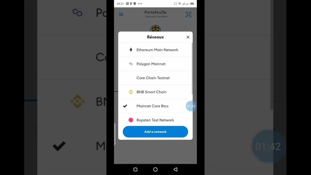 Ajouter Réseau Adresse à Metamask Core Satoshi Btcs Crypto Wallet