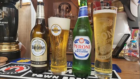 Peroni 5.0% ABV & Warsteiner Pils 4.8% ABV Battle of Supermarket Beers