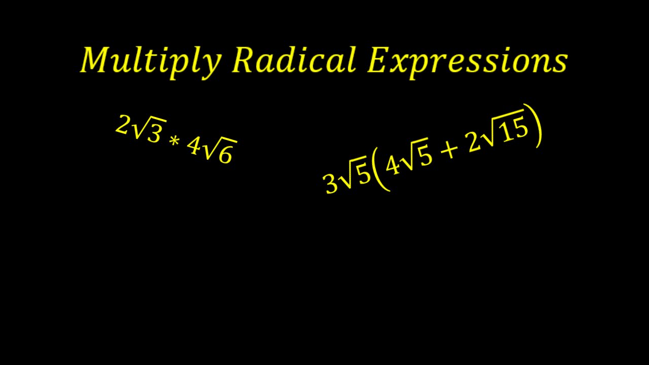 How to Multiply Radical Expressions (Square Roots)\Algebra [Worked Example 📝]