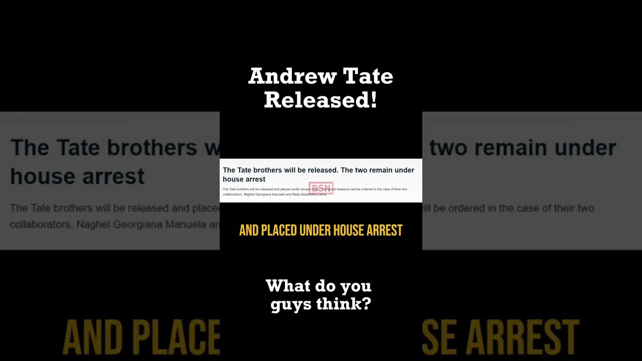 GUESS WHO'S BACK?? (Andrew Tate RELEASED!)