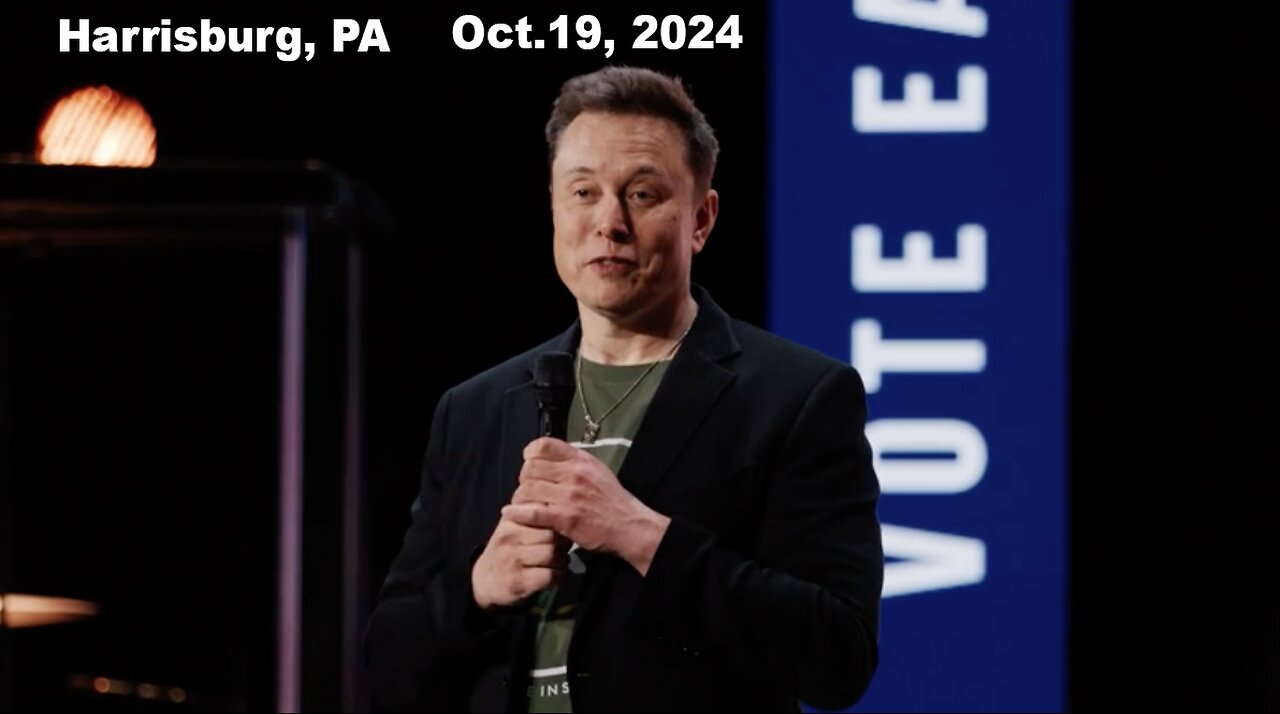 Elon Musk Speaks in Harrisburg PA, Works for President Trump Already?