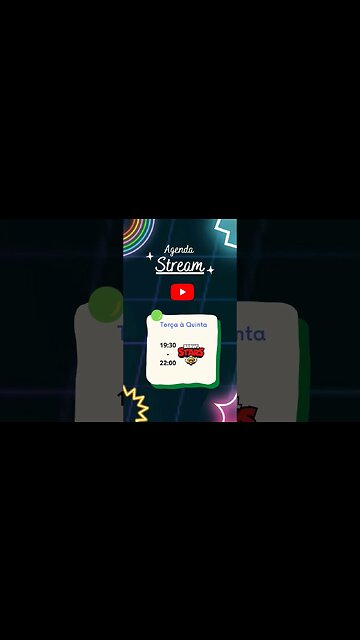Agenda live no YT do 22 a 27 de maio de 2023 #live #br #streamer #streamerbr #brawlstars