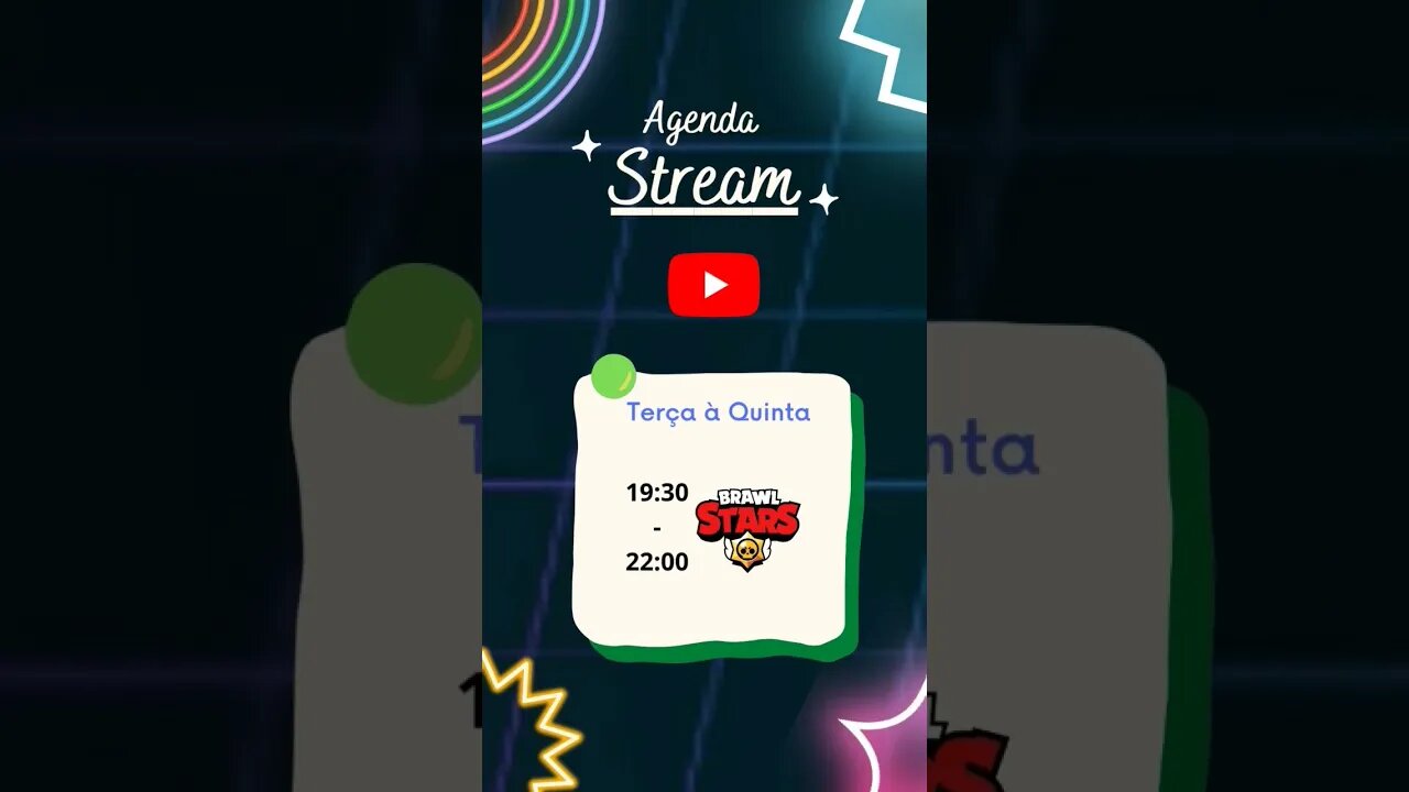 Agenda live no YT do 22 a 27 de maio de 2023 #live #br #streamer #streamerbr #brawlstars