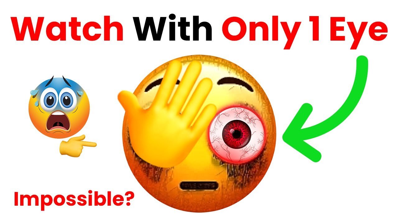 Watch This Video With ONLY 1 EYE! 😨