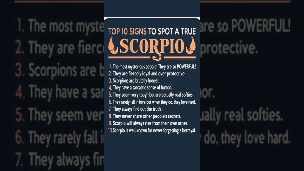 Scorpio : Are you a True one #shorts #viral #motivational #scorpio