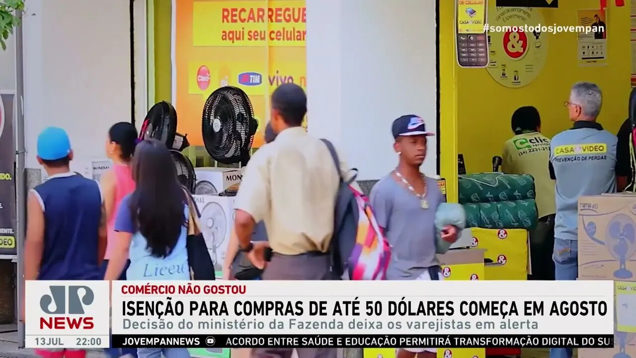 Isenção para compras de até US$ 50 começa em agosto