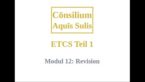 ETCS Teil 1 Modul 12 (Deutsch)